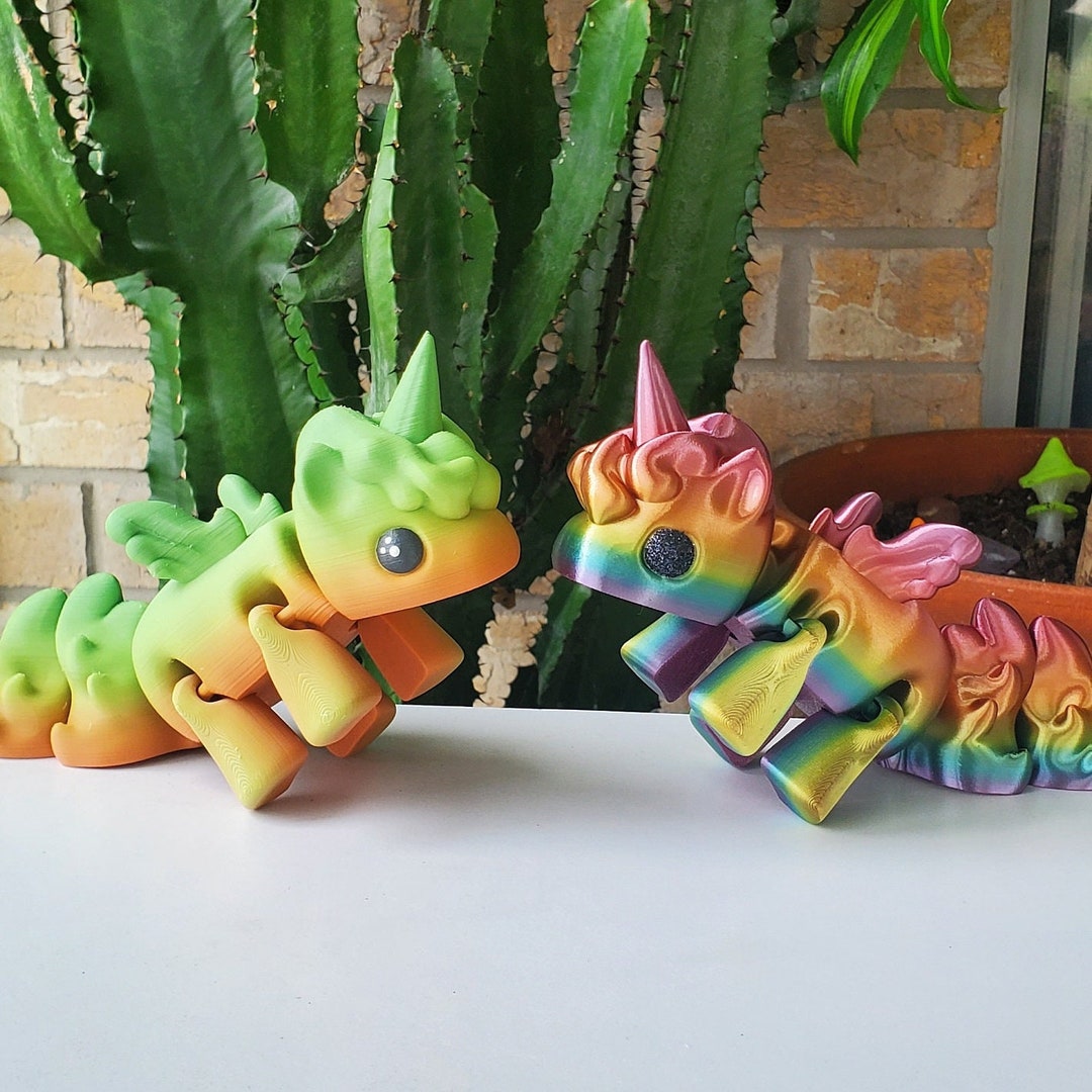 Cute 3D Printed Articulated Unicorn Fidget Toy / Adorable - Etsy