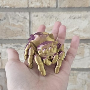 3D Printed Jumping Spider Figurine: Home Decor, Enclosure Accessory