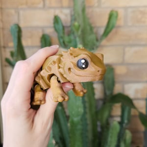 Mini 3D Printed Articulated Bearded Dragon Toy: Flexi Reptile Lizard
