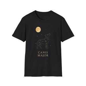 Canis Major Celestial Dog Constellation T-Shirt - Elegantes T-Shirt im Sternenkarten-Stil für Hundeliebhaber & Sterngucker