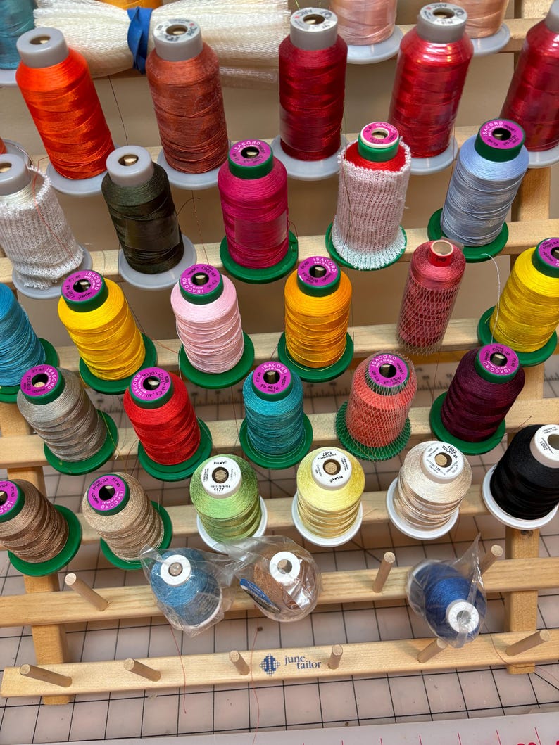 June Taylor Embroidery Thread Rack With an Array of Vintage Spools - Etsy