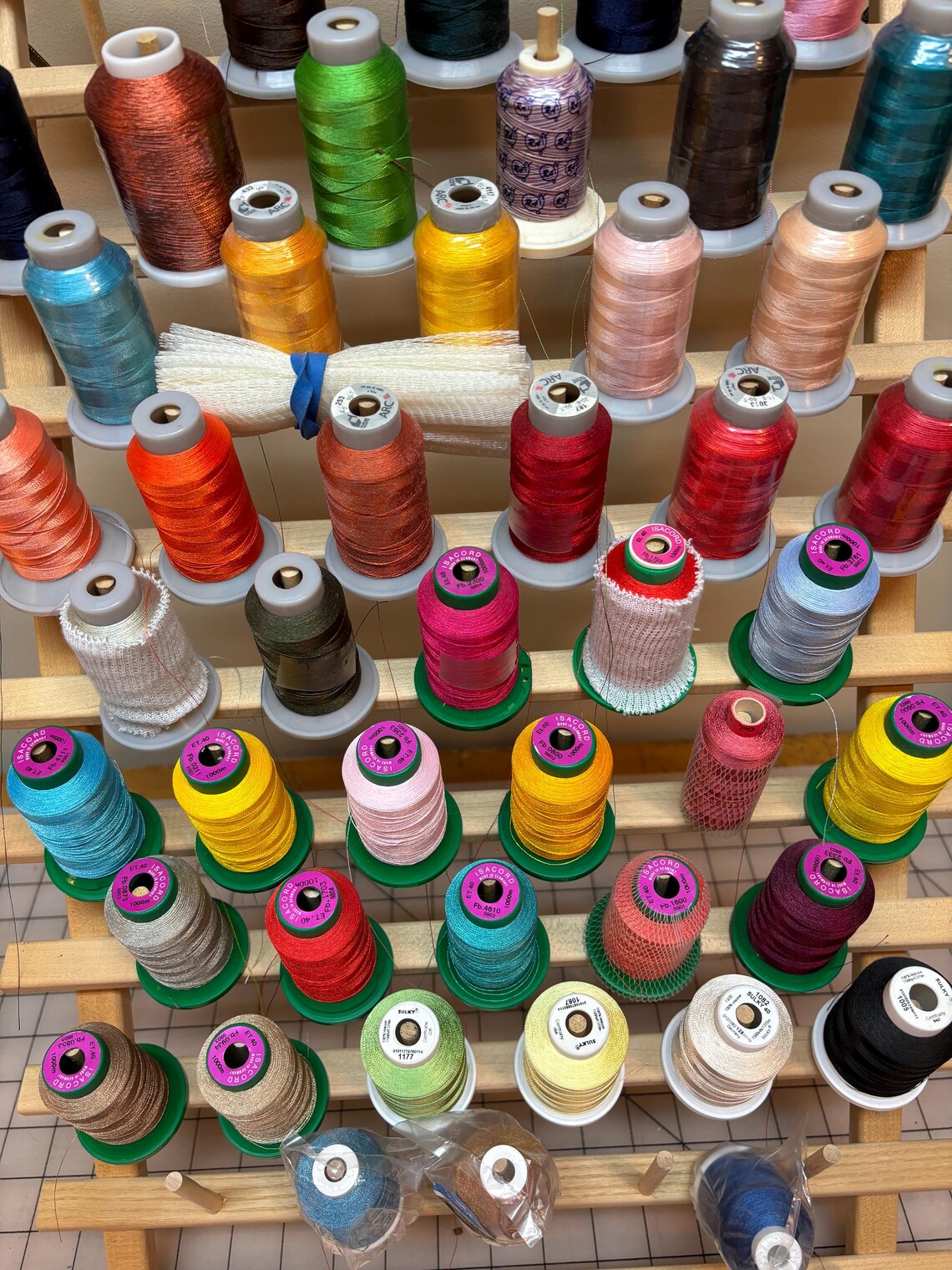 June Taylor Embroidery Thread Rack With an Array of Vintage Spools - Etsy