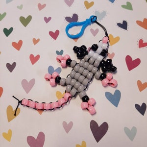 Pony Bead Possum Keychain