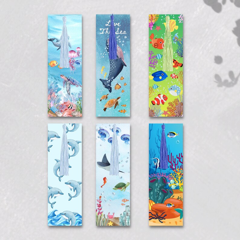 Under the Sea Bookmark Collection Handmade Bookmarks - Etsy