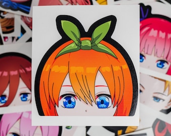 Yotsuba Nakano Peeker, Quintessential Quintuplets Anime Sticker Car Decal