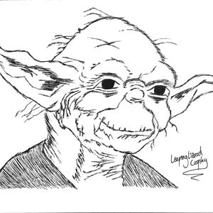 SW Yoda Line Art