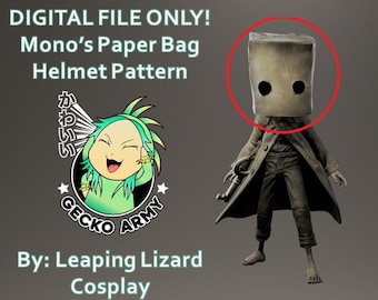 Mono LN2 Paper Bag Hat Pattern *DIGITAL FILE Only* Blueprint Prop Outline only.