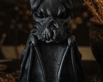 Gothic Bat Candle pure Beeswax Handcrafted vintage halloween decor horror lovers