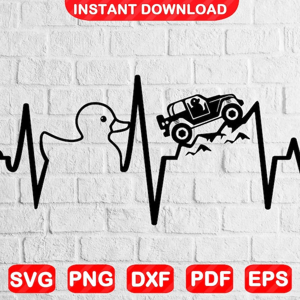 Duck Off-Road Svg | 4x4 Duck Svg | Svg Files for Cricut | Instant Download Svg,Eps,Dxf,Png,Pdf