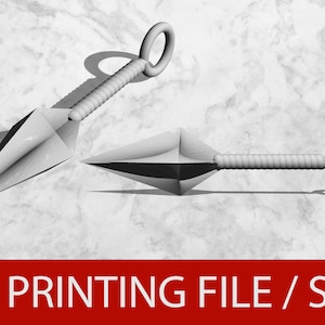 3D KUNAI STL FILE | Original Size | 80 mm wide, 350 mm tall | Knife Stl File for 3D Printing | Instant Download Stl