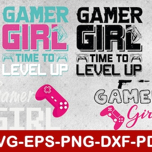 Gamer Girl Svg Bundle | Gaming Svg Files for Cricut | Instant Download Svg,Eps,Dxf,Png,Pdf
