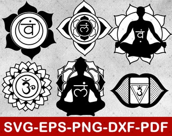Chakra Bundle Svg | Meditation Svg | Chakra Svg Files for Cricut | Instant Download Svg,Dxf,Eps,Png,Pdf
