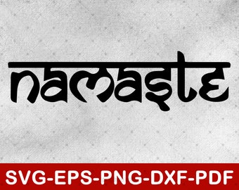 Namaste Svg | Yoga Motivational Svg Files for Cricut | Instant Download Png,Dxf,Svg,Pdf,Eps