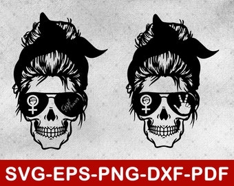 Messy Bun Svg / Mom Life Svg / Girl Power Svg Files for Cricut / Instant Download Svg,Eps,Dxf,Png,Pdf