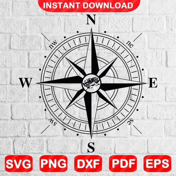 Compass PNG | Compass Svg | Compass Offroad Svg | Duck Off-Road Svg | 4x4 Svg | Svg Files for Cricut | Instant Download Svg,Eps,Dxf,Png,Pdf