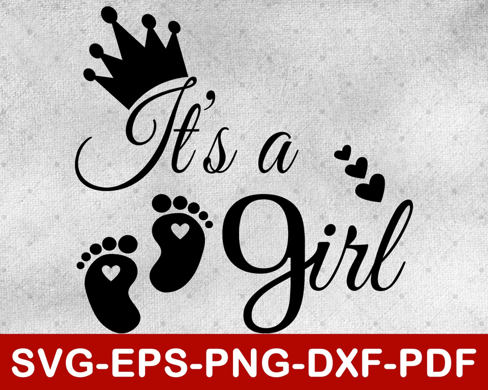 It's A Girl Svg | Cake Topper Svg | Girl Svg Files for Cricut | Instant ...
