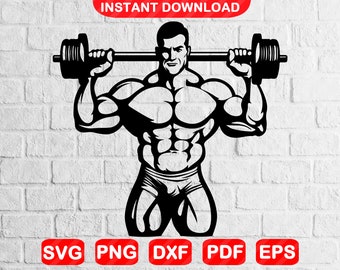 Body Builder Svg | Body Building Svg Bundle | Gym Svg | Workout Svg Files for Cricut | Instant Download Svg,Eps,Png,Pdf,Dxf