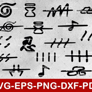 Naruto Shippuden Anti-Village Symbols SVG PNG DXF EPS