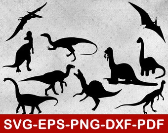 Dinosaur Svg Bundle / Dinosaur Clipart / Dinosaur Svg Files for Cricut / Instant Download Svg,Eps,Dxf,Png,Pdf