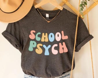 T-Shirt Personalisierte Schule | Abschlussgeschenk für Schulpsychologen | Schule Psych personalisierte Geschenk