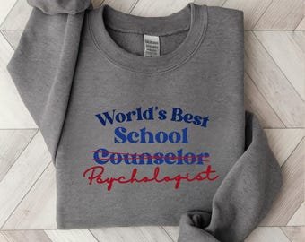 Schulpsychologie Sweatshirt Benutzerdefinierte | Schule Psych Pullover | Lustiges Abschlussgeschenk für Schulpsychologen | Personalisiertes Geschenk