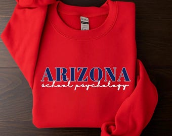 Schulpsychologie Sweatshirt Benutzerdefinierte | Universität Pullover Abschlussgeschenk für Schulpsychologen | Personalisieren Sie Ihren Zustand oder Programmnamen
