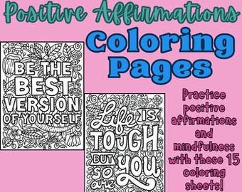 Positive Affirmationen | Aktivität für soziale und emotionale Regulierung | Selbstwertgefühl SEL-Lektion | Beruhigende Eckenwerkzeuge für das Klassenzimmer