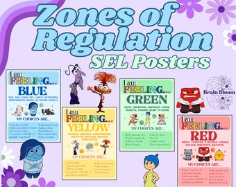 Zone der emotionalen Regulation Poster | „Inside Out“ SEL-Lektion | Beruhigende Eckenwerkzeuge für das Klassenzimmer