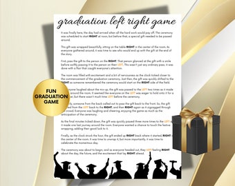 Graduation Left Right Game, Graduation Pass the Gift, 2026 Graduation Game, Class of 2026, Graduation Party Games, Printable Graduation Game