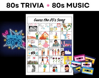 80s Music Trivia, 80s Song Trivia, 80s trivia game, 80s trivia, 80s games, 80s party, 80s theme party