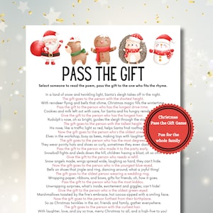 Holiday Pass the Gift Game, Adult Christmas Party Game, Christmas Gift Exchange Game, White Elephant Gift Exchange, Adult Holiday Party Game