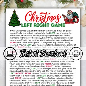 Left Right Christmas Game, Christmas Pass The Gift Game, Right Left Christmas Game, Christmas Pass the Presents, Adult Christmas Game