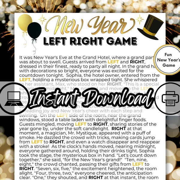 New Years Eve Games Etsy