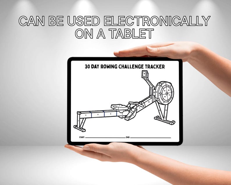 Rowing Machine Tracker 30 Day Rowing Challenge Tracker Printable | Rowing Machine Workout ...