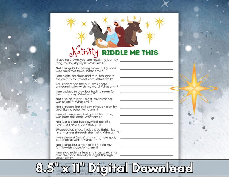 Christian Christmas Games Bundle, Nativity Games, Bible Christmas Games ...