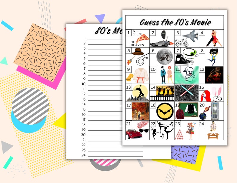 80s Movie Trivia, 80s Trivia Game, 80s Games, 80s Party, 80s Theme ...