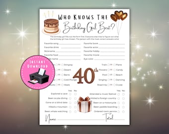 Wer kennt das Geburtstagskind am besten, Spiele zum 40. Geburtstag, Geburtstagsfeier 40, Meilenstein-Geburtstag, Geburtstagsfeier für Erwachsene, Geburtstag des Kollegen