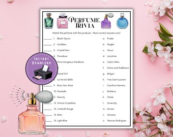 Gioco a quiz sui profumi stampabile, giochi per feste a tema profumi per adulti, gioco sui profumi per adulti