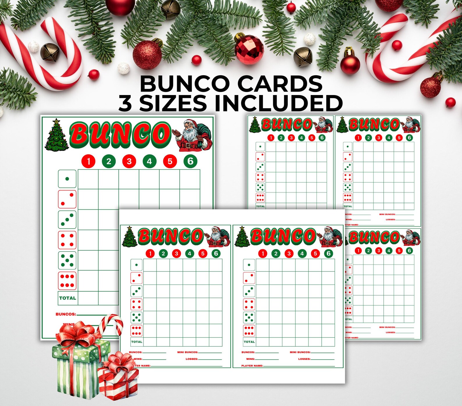 Christmas Bunco Game, Christmas Bunco Party, Christmas Bunco Score ...