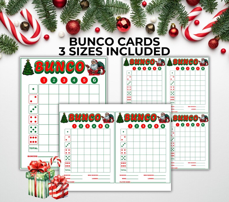 Christmas Bunco Game, Christmas Bunco Party, Christmas Bunco Score ...