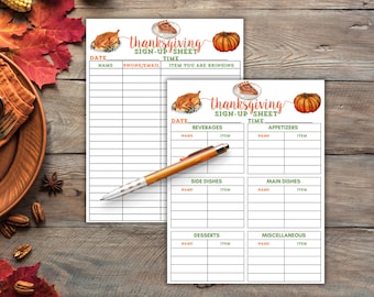 Anmälningslista för Thanksgiving-knytkalas, Thanksgiving-knytkalas, anmälningslista för knytkalas, anmälningslista för Thanksgiving-middag, Thanksgiving-middag