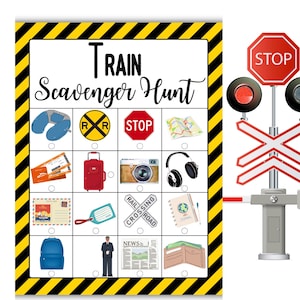 Game for Train Travel, Train Game, Train Scavenger Hunt, Train Travel Game, Family Vacation Game