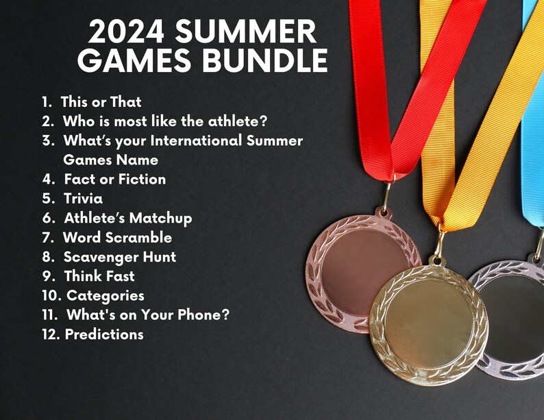 2024 Summer Games Bundle, 2024 Summer Sports, 2024 Summer Games, Printable 2024 Summer Games Etsy