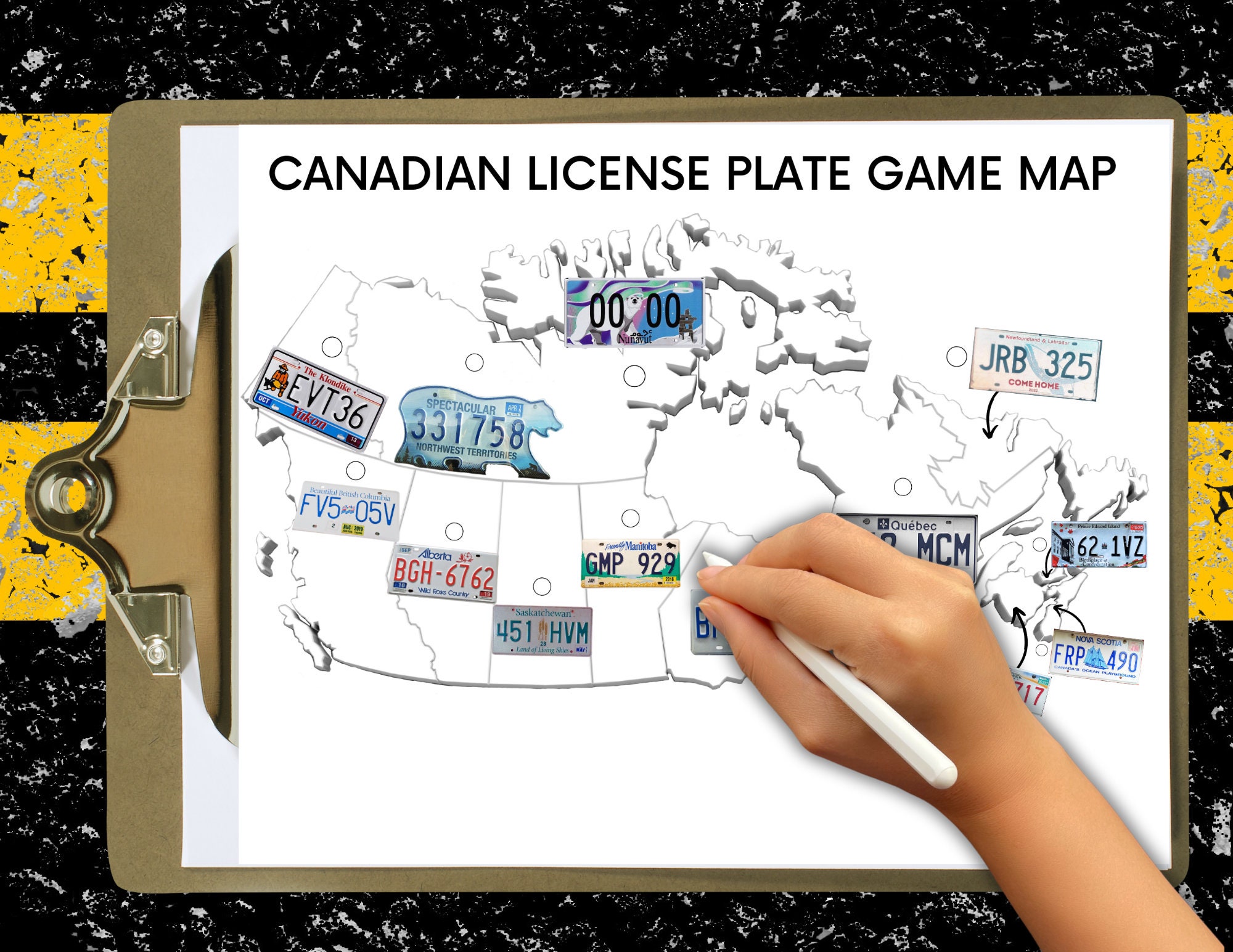 License Plate Game Map Bundle License Plate Hunt Map Bundle Canadian ...