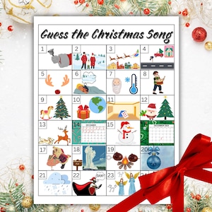 Christmas Song Trivia, Christmas Party Game, Fun Christmas Games, Christmas Music Trivia, Christmas Activity