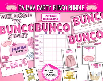 Pajama Party Bunco Game, Girls' Night Games, Adult Sleepover Games, Slumber Party Activities, Cozy Game Night Ideas, Bunco Party Supplies