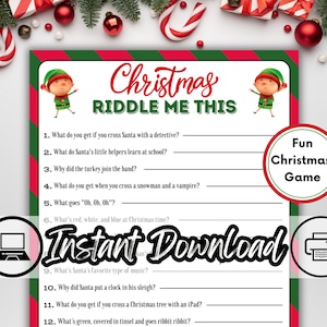 Christmas Riddle Me This, Christmas Riddles, Christmas Riddle Game, Fun Christmas Game, Christmas Games, Christmas Party Games