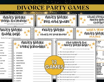 Fun Divorce Party Games, Fun Breakup Party Games, Breakup Games, Divorce Games, Printable Divorce Party Games, Printable Breakup Party Games