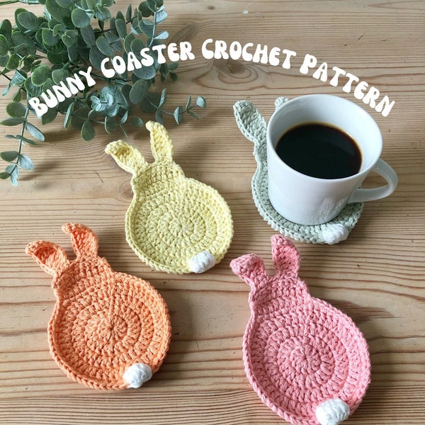 Bunny Coaster Crochet Pattern (DIGITAL FILE) | Instant Download PDF