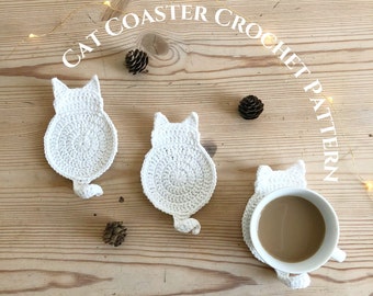 Cat Coaster Crochet Pattern (DIGITAL FILE) | Instant Download PDF